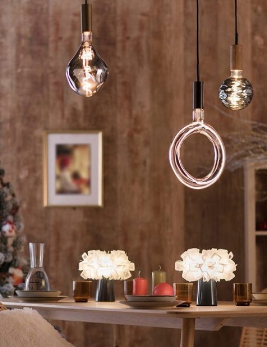 ampoule déco filament led xxl dimmable bilbao en verre fumé titanium