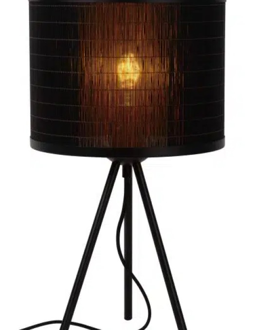 Lampe de table Lucide Tagalog 1xE27,noir