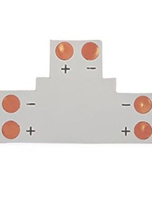 Connecteur T pour ruban led monocouleur