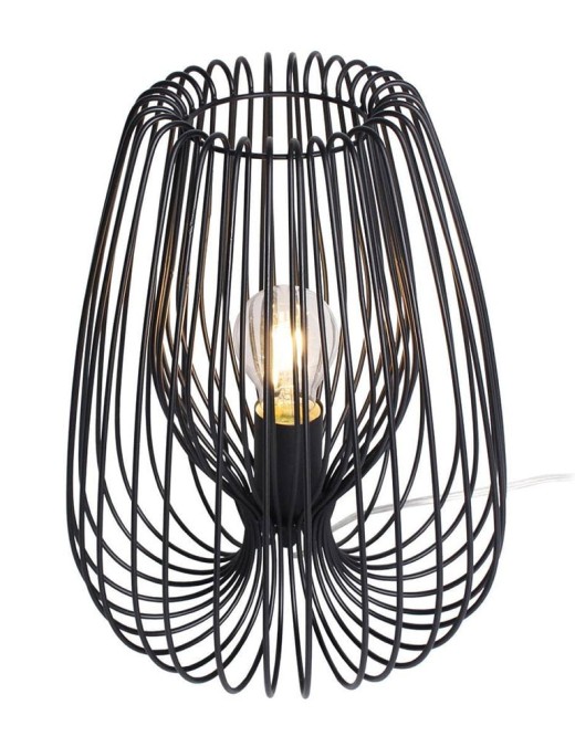 lampe de salon design glasgow noir mate en métal