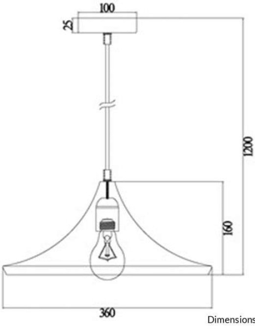 Suspension industrielle AREGUA noire en métal