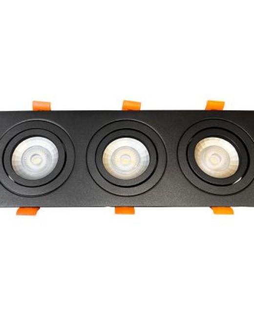 kit spot orientable avec 3 gu10 + douilles