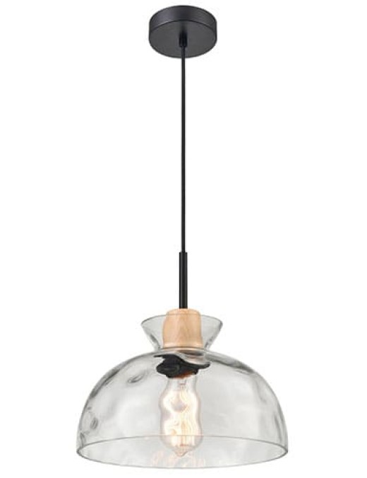 Suspension VERRIO (D27cm) en verre transparent