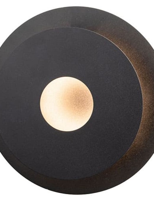 Applique murale LED CHUBBY en métal noir