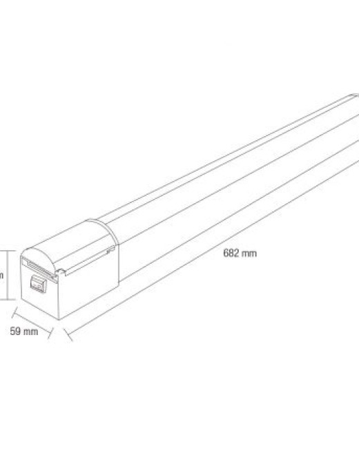 REGLETTE LED SDB AVEC PRISE RE0552