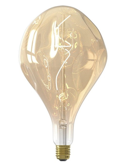 ampoule déco filament led xxl organic en verre fumé doré