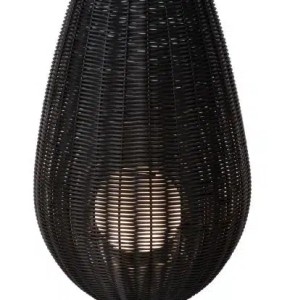 lampe de table lucide dim rech colin 3w (3000k) ip44 h50,noir