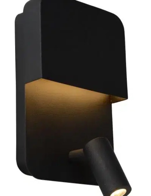 Applique led Lucide murale Boxer 5w + 3w (3000k)