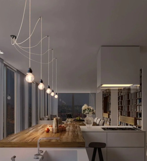Teardrop Pendant Light Black