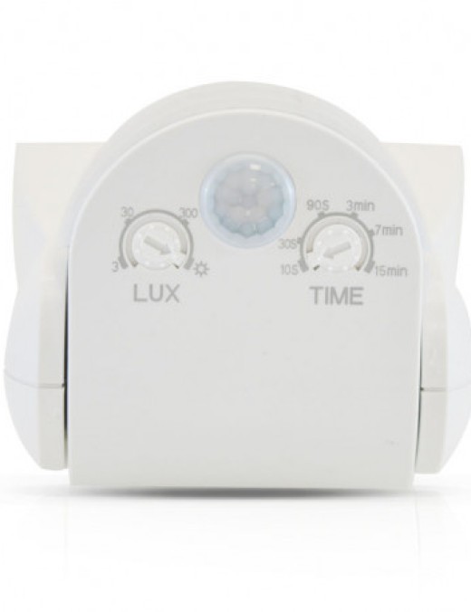 détecteur de mouvement ir vision el saillie ip65 360°,blanc