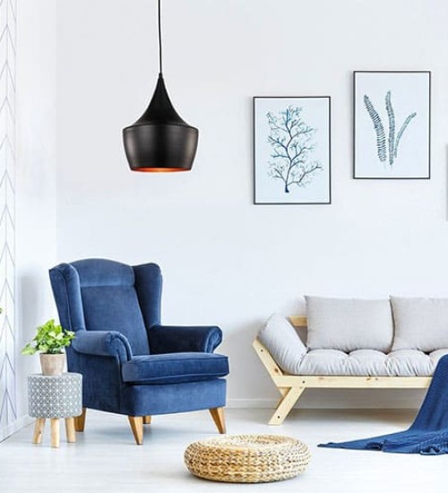 Teardrop Pendant Light Black