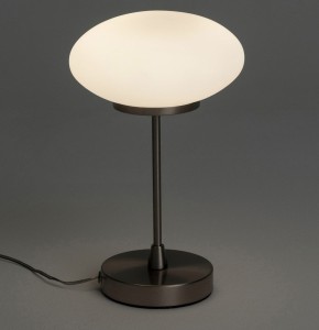 lampe à variateur tactile led jap blanche en nickel satiné